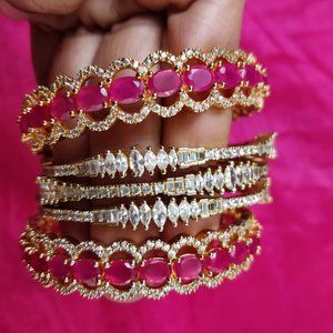 Indian Bollywood bangles 5 bracelets chudi